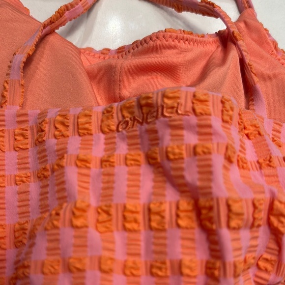 Orange Textured Swimsuit - Picture 3 of 4